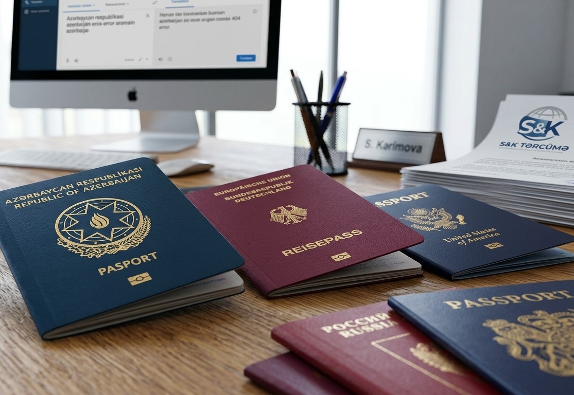 Pasport və şəxsiyyət vəsiqəsinin tərcüməsi